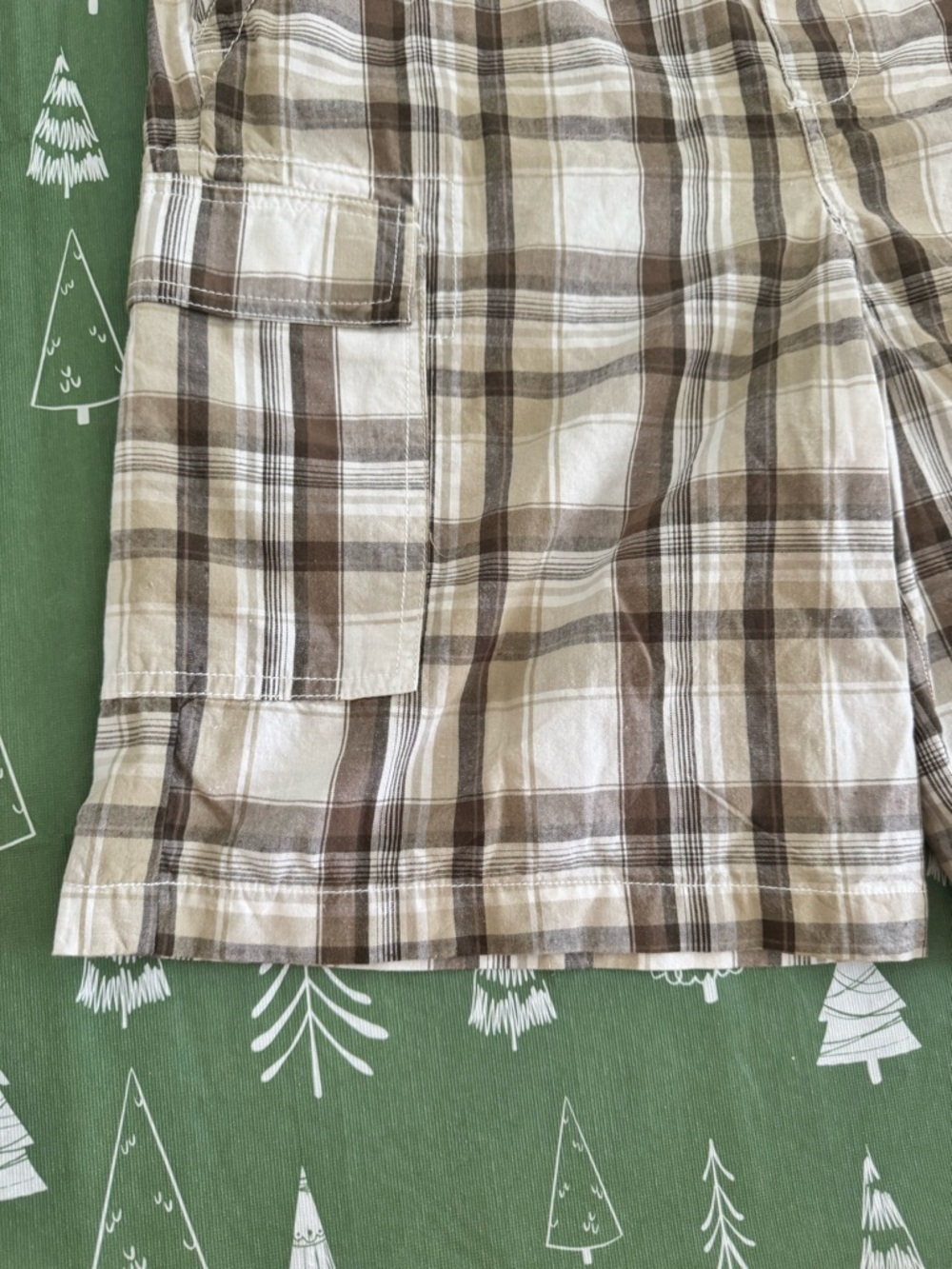 Lot of 2 Canyon River Blues Boys XL 18/20 Husky Plaid Cotton Cargo Shorts NWT - Picture 4 of 16